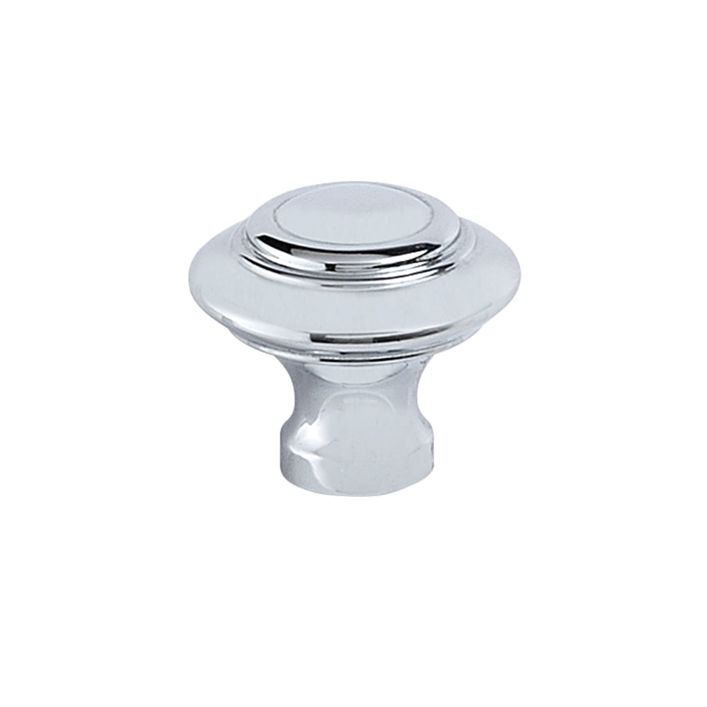 Tuscany 32mm Cabinet Knob in Chrome Plate – polished chrome knob for sleek, high-contrast cabinetry finishes.